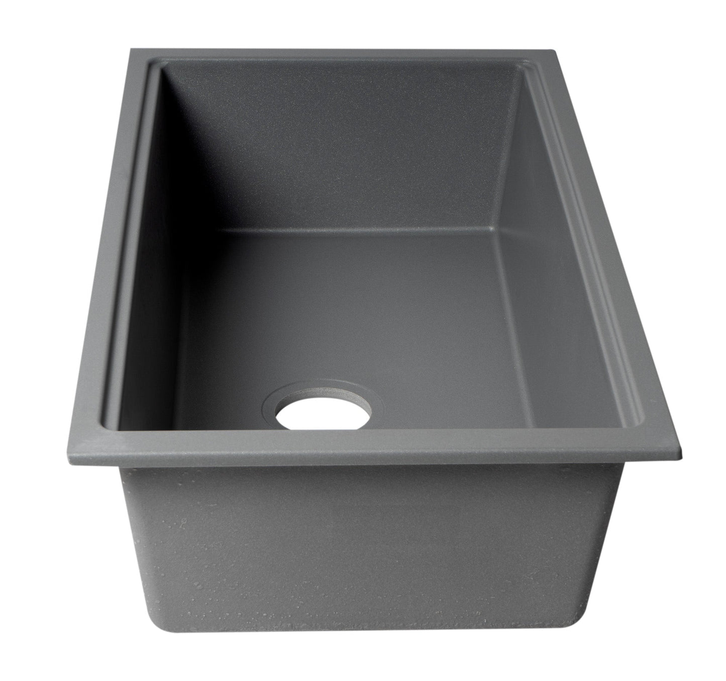 ALFI brand AB3418SBUM 33" Granite Composite Workstation Step Rim Single Bowl Undermount Sink with Accessories