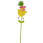 15 Inch Metal & Wood Spring Stake - Yellow Chick