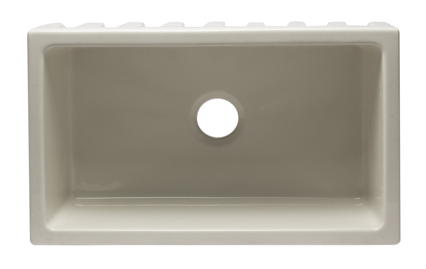 ALFI brand AB3018HS Reversible Smooth / Fluted Single Bowl Fireclay Farm Sink