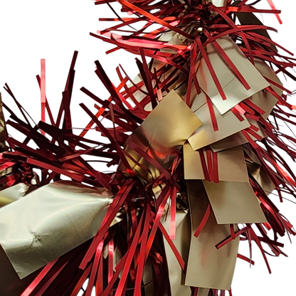12 foot 4 Ply Luxury Matte Tinsel Garland - Red/Gold