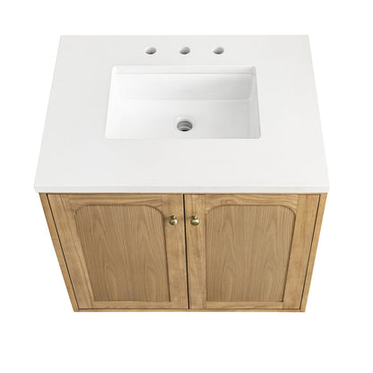 Laurent 30" Single Vanity Cabinet, Light Natural Oak