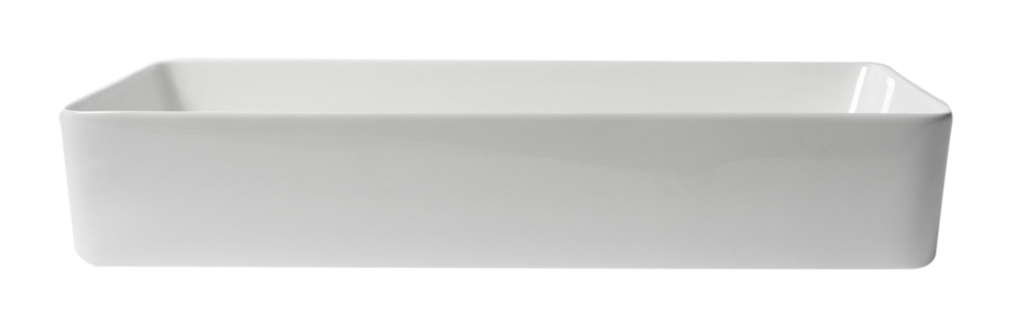 ALFI brand ABC902 24" Modern Rectangular Above Mount Ceramic Sink