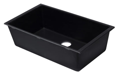 ALFI brand AB3322UM 33" Single Bowl Undermount Granite Composite Kitchen Sink