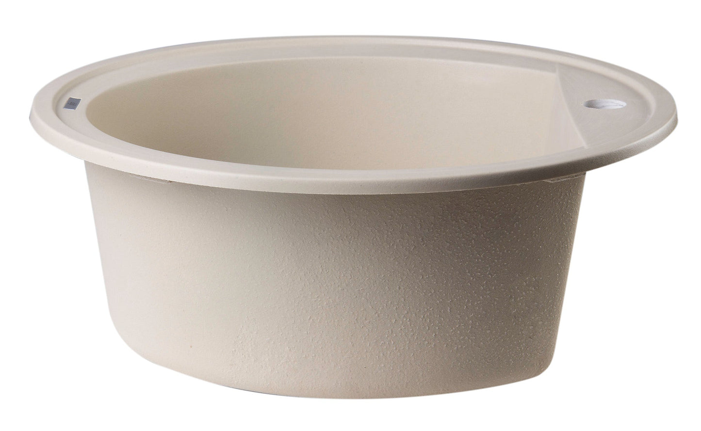 ALFI brand AB2020DI 20" Drop-In Round Granite Composite Kitchen Prep Sink