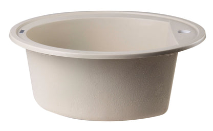 ALFI brand AB2020DI 20" Drop-In Round Granite Composite Kitchen Prep Sink