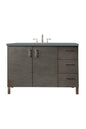 Metropolitan 48" Single Vanity Cabinet, Silver Oak
