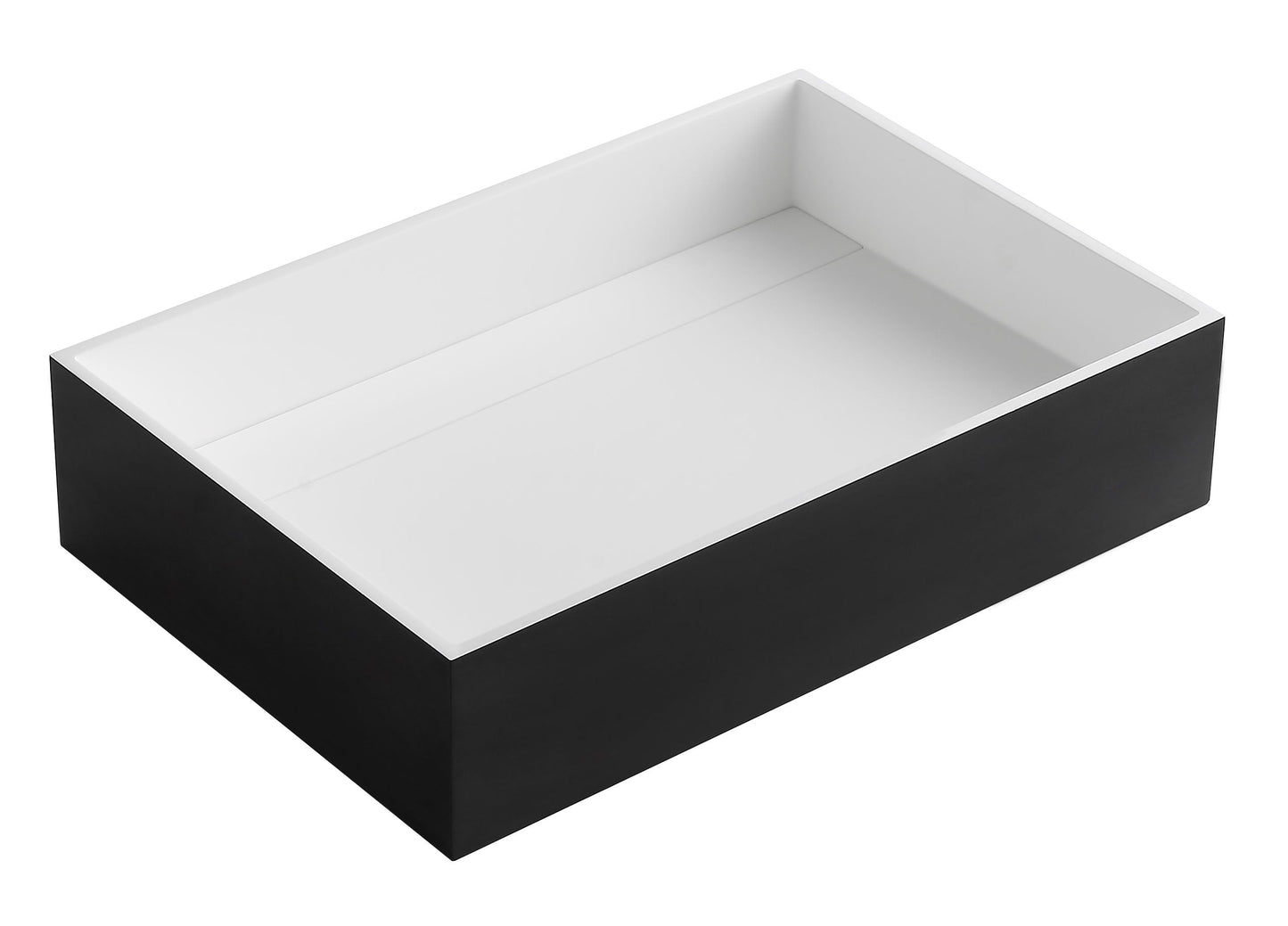ALFI brand  ABRS2014BM Black Matte 20" x 14" Solid Surface Resin Sink