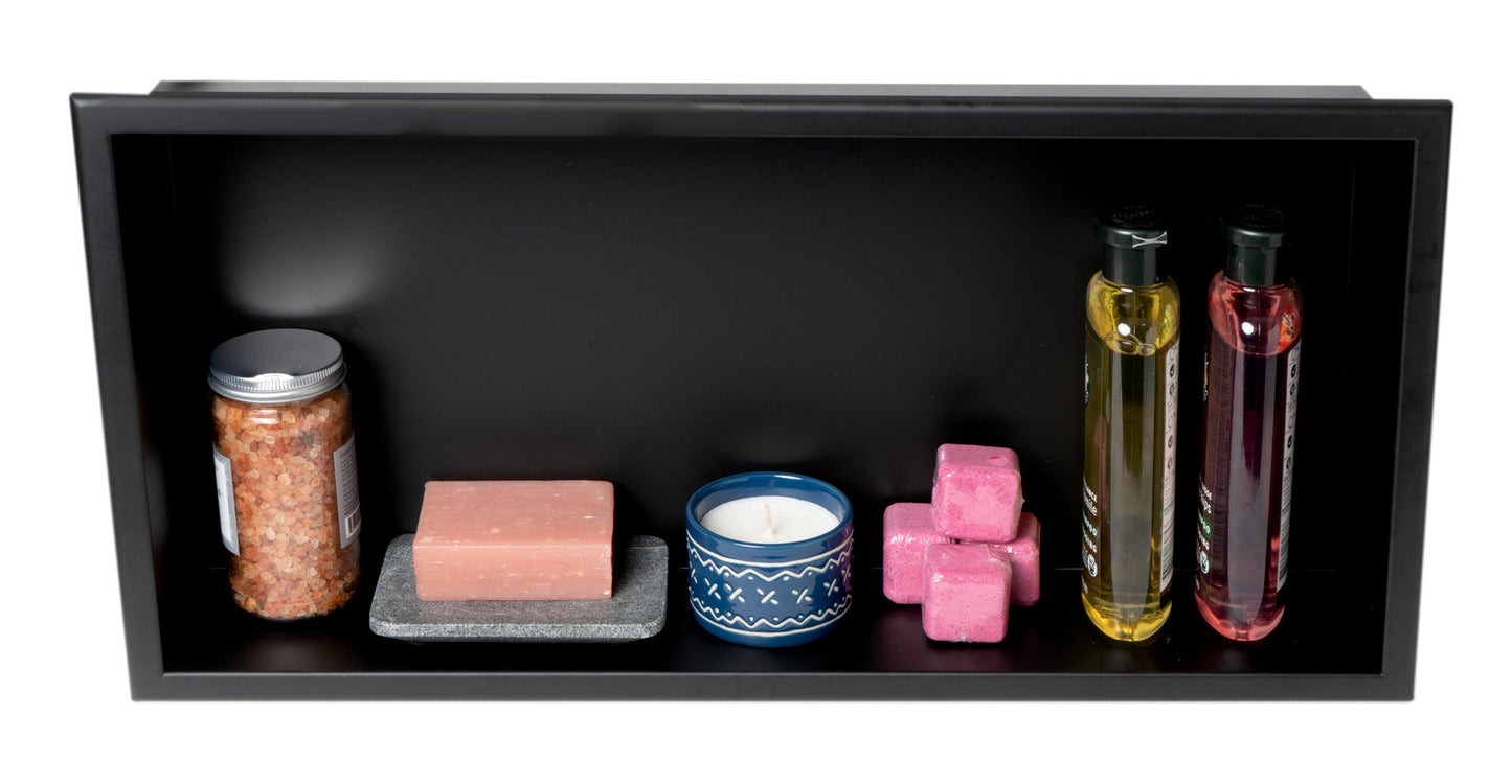 ALFI brand ABNC2412 24 x 12  Horizontal Single Shelf Bath Shower Niche