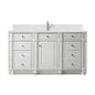Bristol 60" Single Vanity Cabinet, Bright White