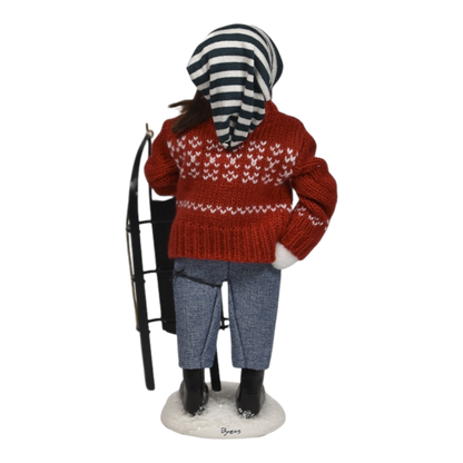 Winter Sports Family - Sledding Girl