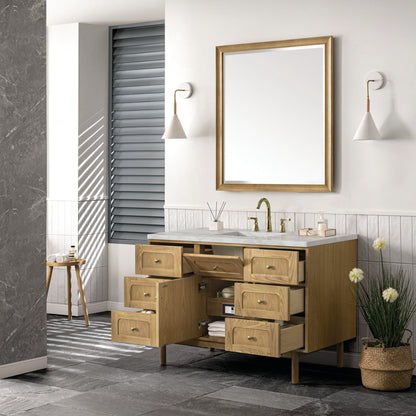 Laurent 48" Single Vanity Cabinet, Light Natural Oak