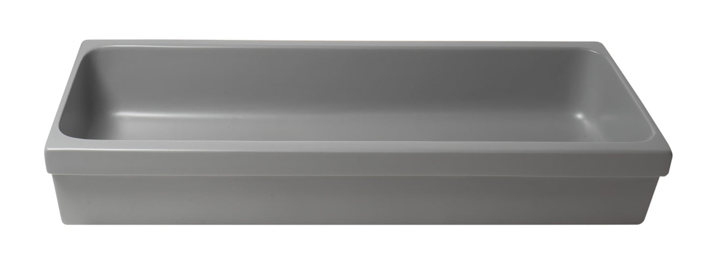 ALFI brand  AB48TRGM 48" Grey Matte Above Mount Fireclay Bathroom Trough Sink