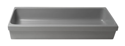 ALFI brand  AB48TRGM 48" Grey Matte Above Mount Fireclay Bathroom Trough Sink
