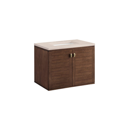 Amberly 30" Single Vanity Cabinet, Mid-Century Walnut