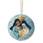 Blue & Gold Holy Family Ornament