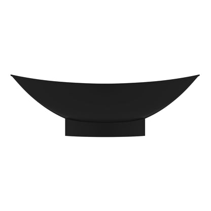 ALFI brand  AB9991BM Black Matte 71" Solid Surface Resin Free Standing Hammock Style Bathtub