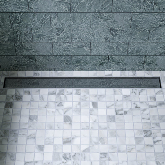 ALFI brand  ABLD32B-PSS 32" Modern Polished Stainless Steel Linear Shower Drain with Solid Cover