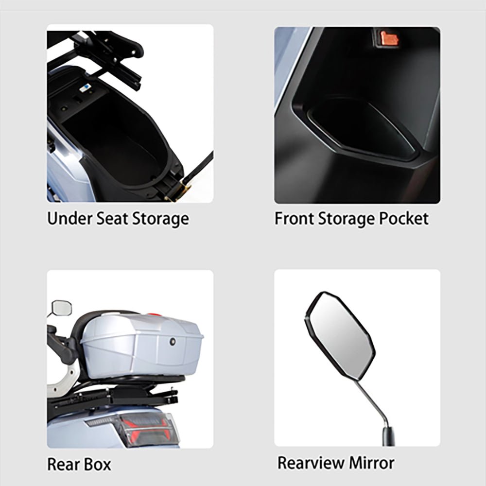 Zvg Heavy Duty 1000W 60V20AH Four Wheel All-Terrain Travel Mobility Scooter, 440LBS (SAK97245)