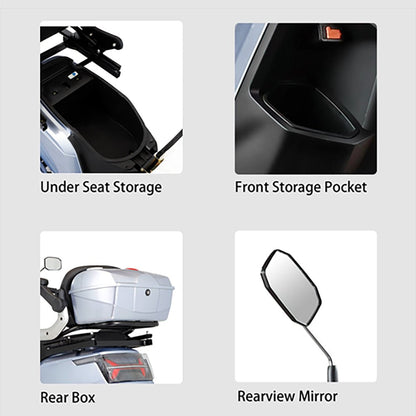 Zvg Heavy Duty 1000W 60V20AH Four Wheel All-Terrain Travel Mobility Scooter, 440LBS (SAK97245)