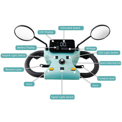 Zvg Heavy Duty 800W 60V/20AH 4-Wheel Elderly Handicap Adult Mobility Power Travel Scooter, 500LBS (SAK95736)