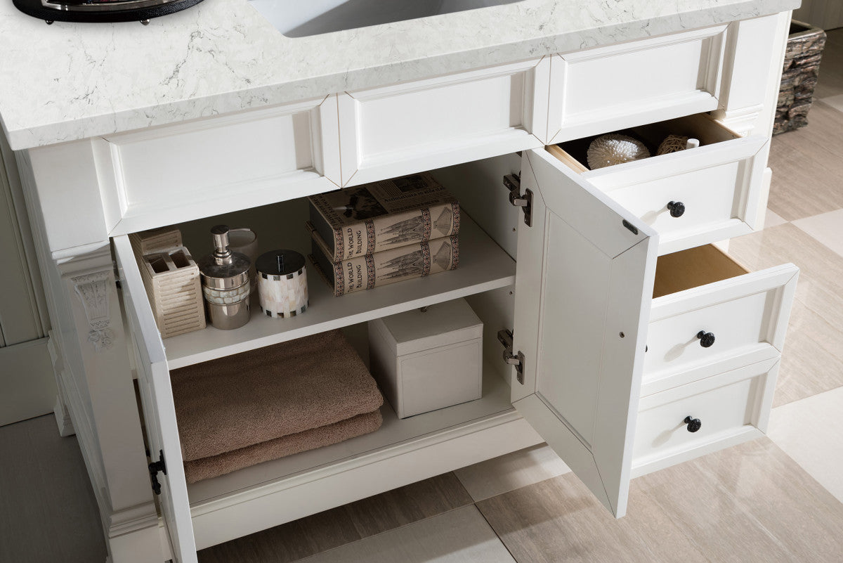 Brookfield 48" Single Vanity Cabinet, Bright White
