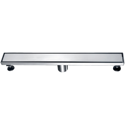 ALFI brand  ABLD24B-BSS 24" Modern Brushed Stainless Steel Linear Shower Drain with Solid Cover
