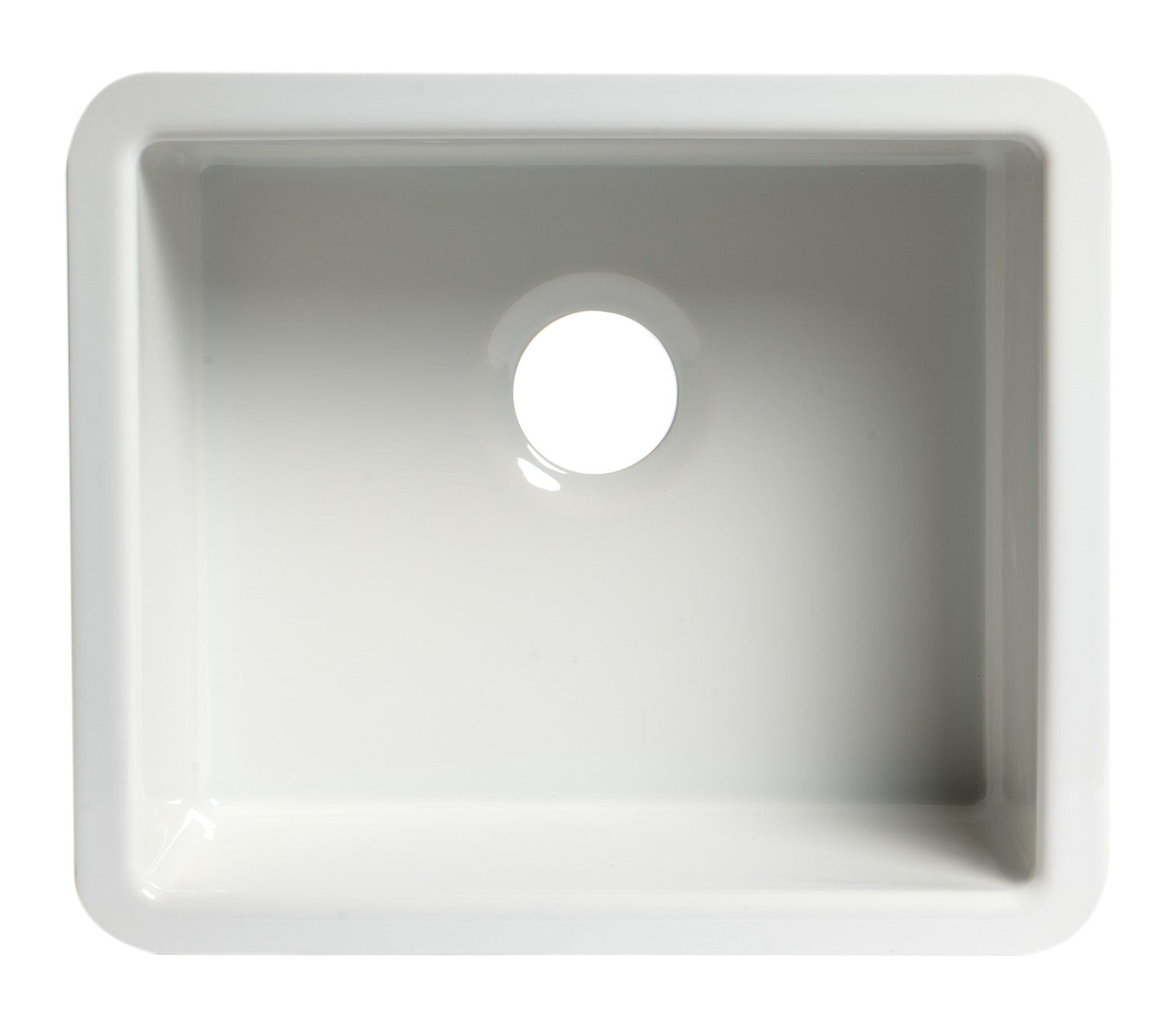 ALFI brand  AB2017 20" White Single Bowl Fireclay Undermount Kitchen Sink