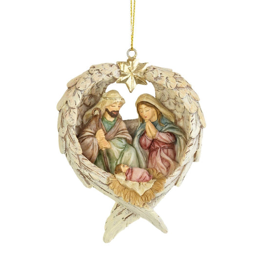 Holy Family in Wings Ornament