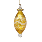 Floral Etched Bulb Drop - Orange