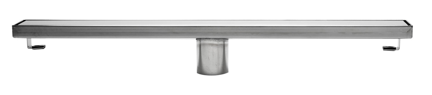 ALFI brand  ABLD24B-PSS 24" Modern Polished Stainless Steel Linear Shower Drain with Solid Cover
