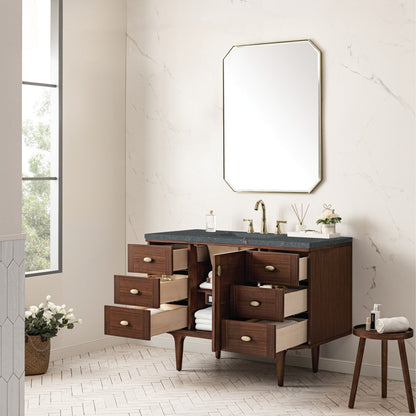 Amberly 48" Single Vanity Cabinet, Mid-Century Walnut